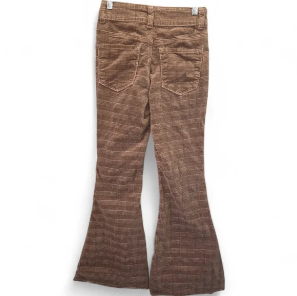 KanCan Signature Brown Corduroy Flare Pants Size 26 High Rise Stretch Boho Retro - Picture 2 of 7